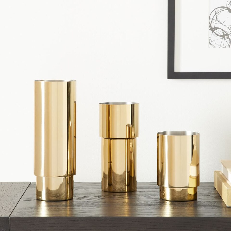 Brass Tube Vases West Elm Australia